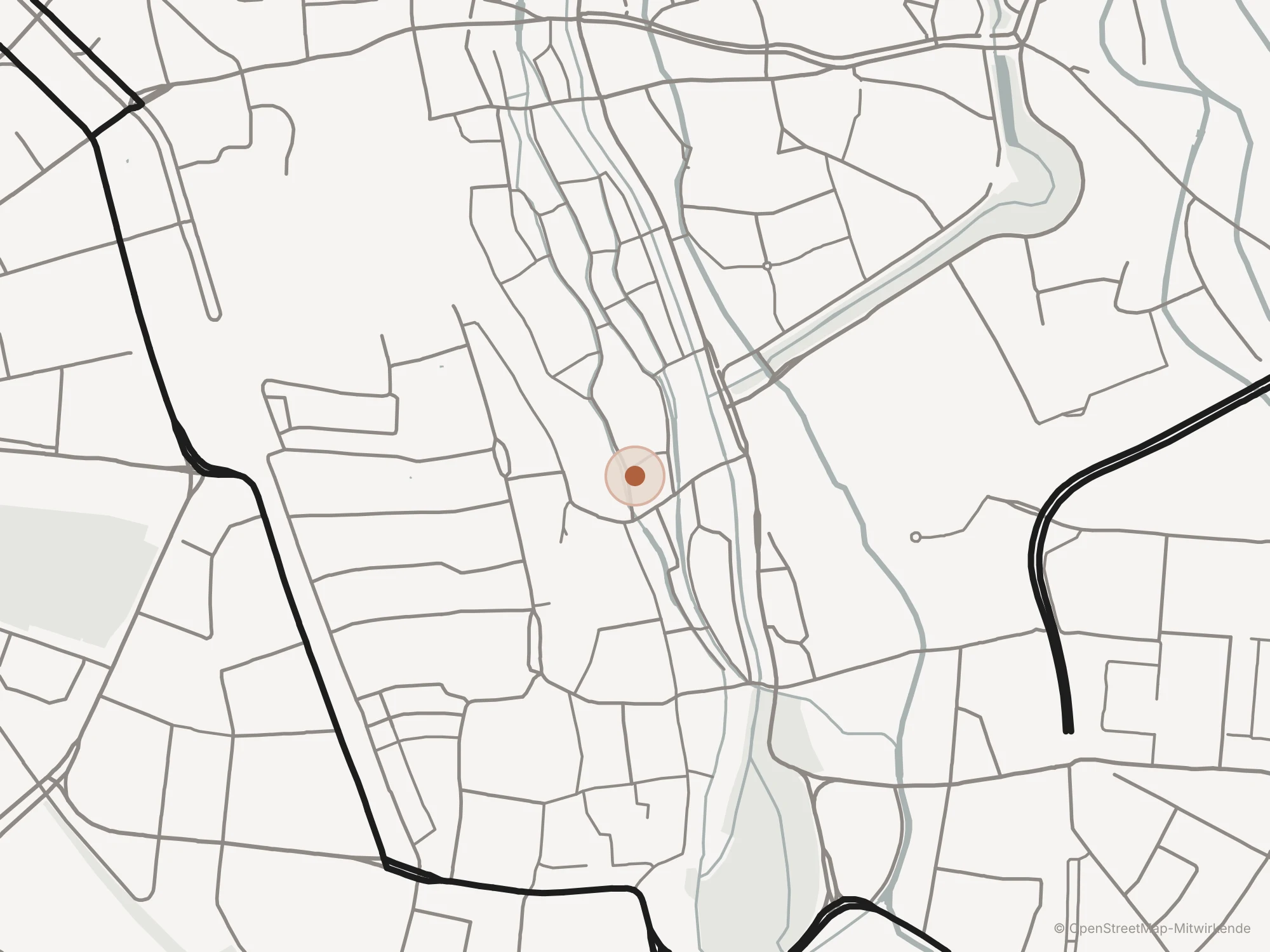 Lageplan: Vorderer Lech im Augsburger Lechviertel, Altstadt